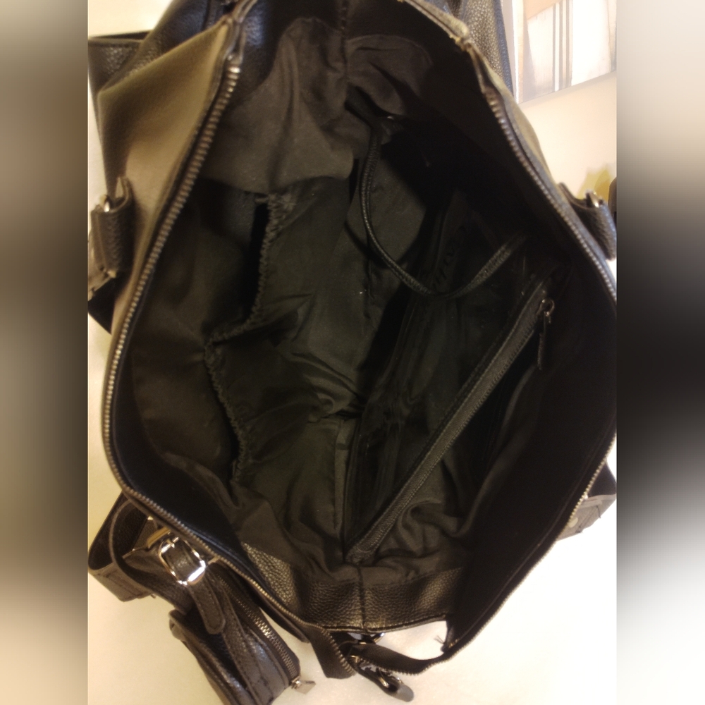 Catherine Malandrino Black  Tote Bag with Gold Accents - Picture 3 of 14